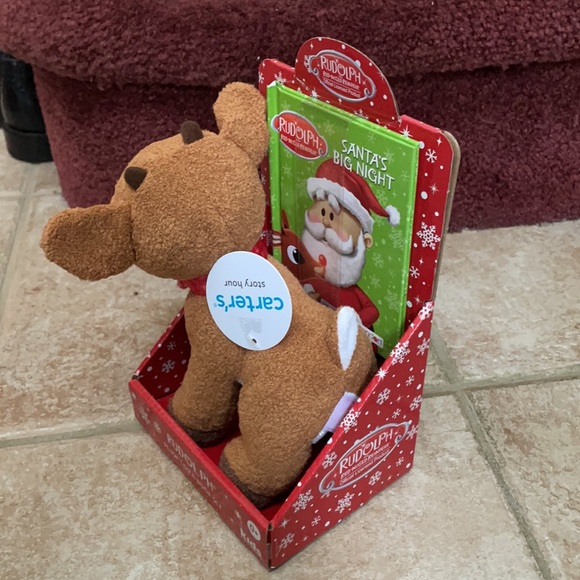 Classic Rudolph the Red-Nosed Reindeer Plush Toy Santa’s Big Night Book Gift Set - Picture 5 of 12